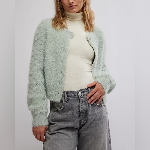 Free People Sweaters - Free People | Celeste Cardi - Seafoam